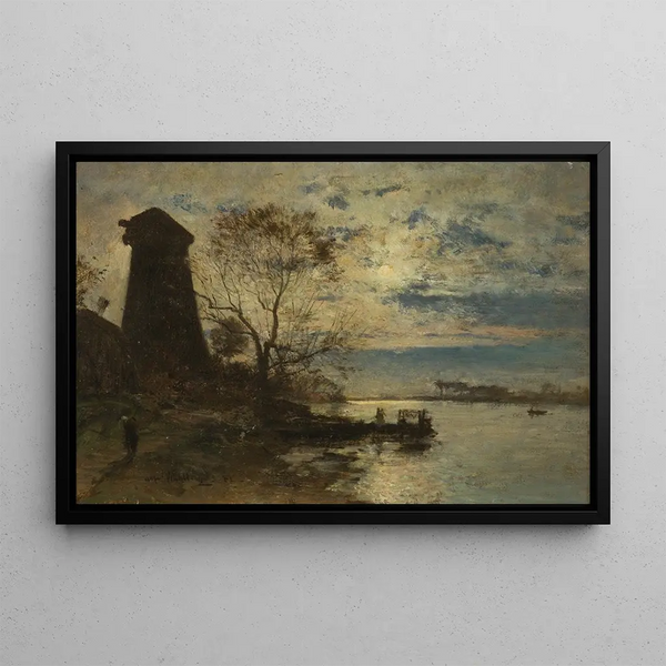 Le Rivage - Alfred Wahlberg — inramlat konstverk på väggen