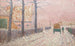 Le Faubourg sous la neige ou Scène de rue en hiver - Alfred William Finch — vy av konstverket