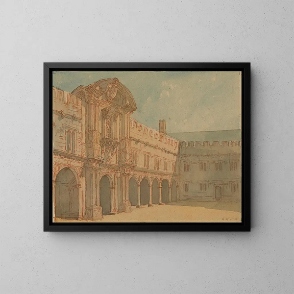 Collège Saint-Jean, Oxford - Alfred William Rich — inramlat konstverk på väggen