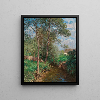 Alfred Zoff - A Sunny Landscape with Stream.webp