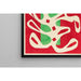 Reproduktion av målningen Algue Blanche sur Fond Rouge et Vert - Henri Matisse