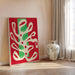 Reproduktion av målningen Algue Blanche sur Fond Rouge et Vert - Henri Matisse