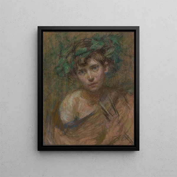Young Faune - Alice Pike Barney — inramlat konstverk på väggen