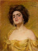 Laura i gult - Alice Pike Barney — vy av konstverket