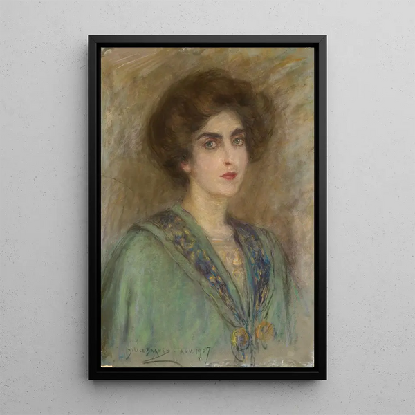 Reproduktion av målningen Laura i grön kappa - Alice Pike Barney
