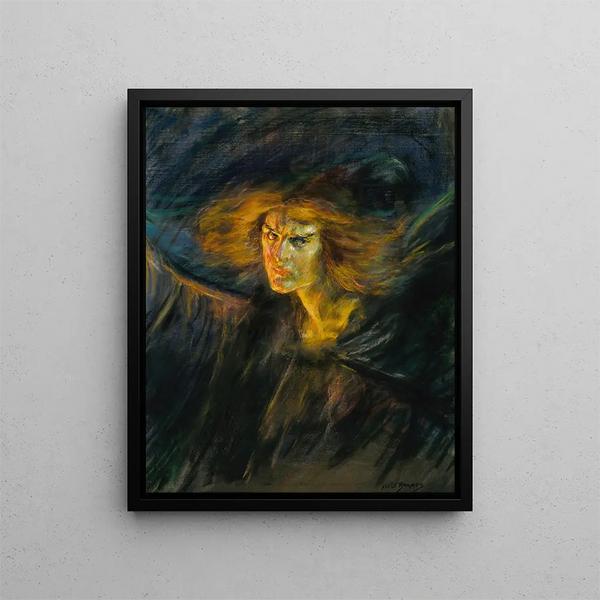 Lucifer Natalie Clifford Barney - Alice Pike Barney — inramlat konstverk på väggen