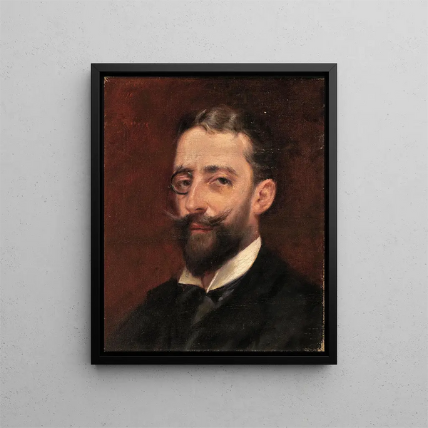 Man med monocle - Alice Pike Barney — inramlat konstverk på väggen