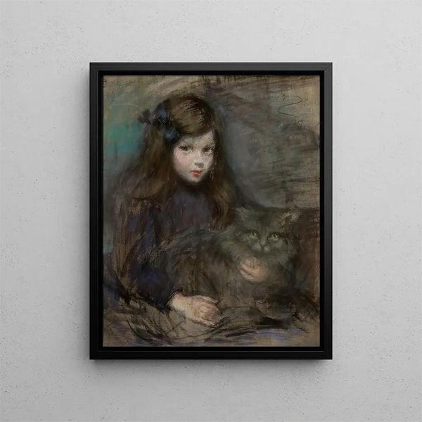 Minette och Minet - Alice Pike Barney — inramlat konstverk på väggen