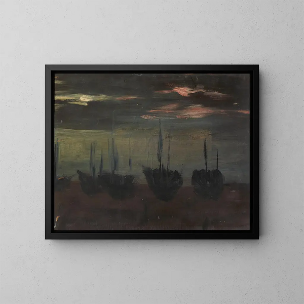 Bateaux au clair de lune - Alice Pike Barney — inramlat konstverk på väggen
