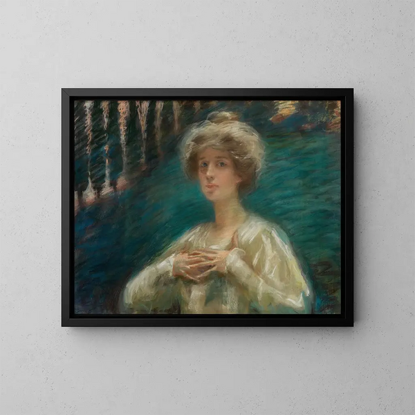 Fond sylvestre - Alice Pike Barney — inramlat konstverk på väggen