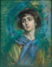 L'écharpe bleue - Alice Pike Barney — vy av konstverket