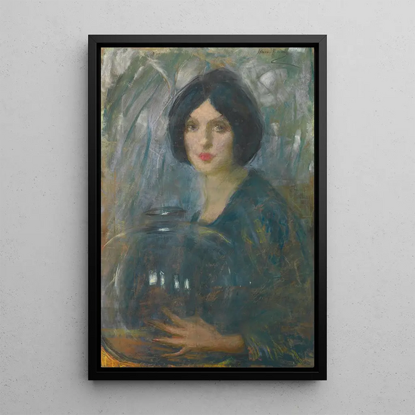 Reproduktion av målningen Le globe de cristal - Alice Pike Barney