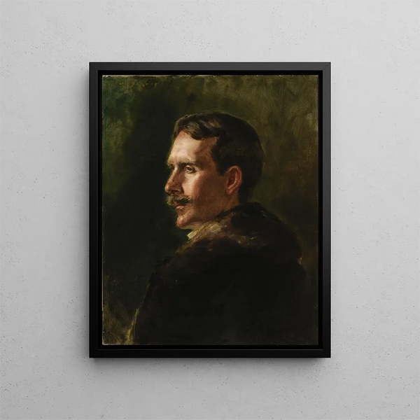 Le manteau de fourrure - Alice Pike Barney — inramlat konstverk på väggen