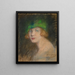 Le chapeau vert - Alice Pike Barney — inramlat konstverk på väggen