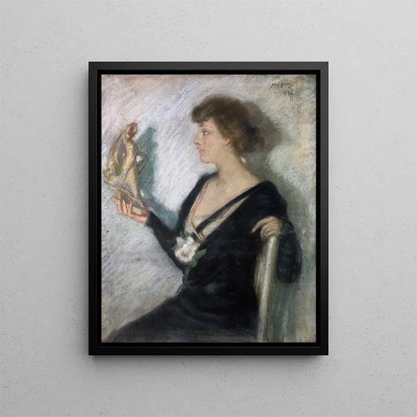 La figure de Tanagra - Alice Pike Barney — inramlat konstverk på väggen