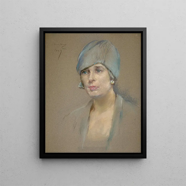 Le visiteur Mme Richard P. McCullough - Alice Pike Barney — inramlat konstverk på väggen