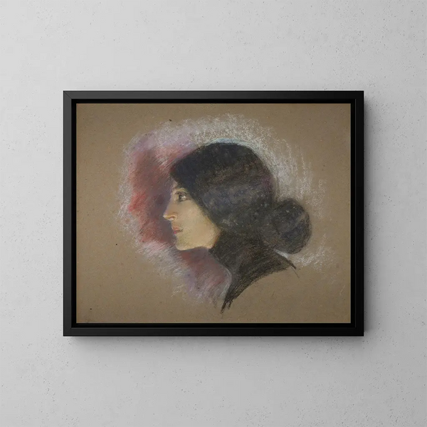 Vamp från 1900 - Alice Pike Barney — inramlat konstverk på väggen