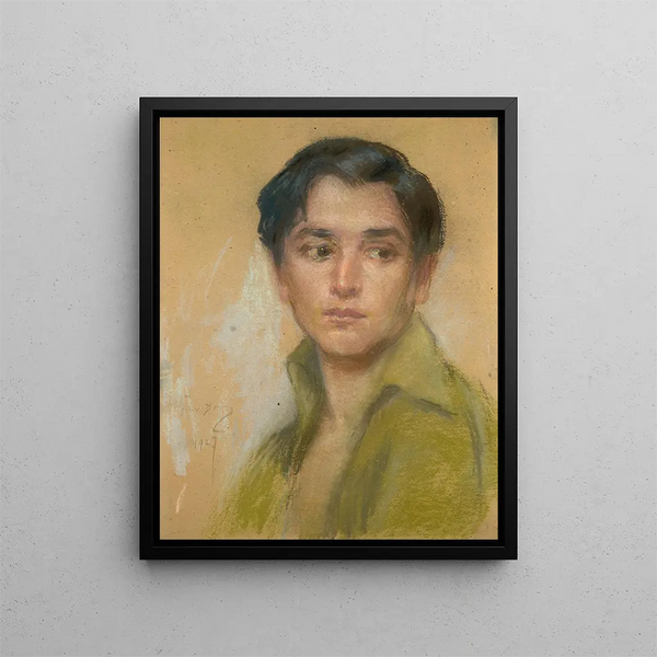 Ung poet - Alice Pike Barney — inramlat konstverk på väggen