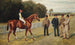 Kingswood galopp häst med C. Wood, tränare Sherrad och Sir G. Chetwynd Bart, Lord Lurgan och M. E.H. Benson i närheten - Allen Culpeper Sealy — vy av konstverket
