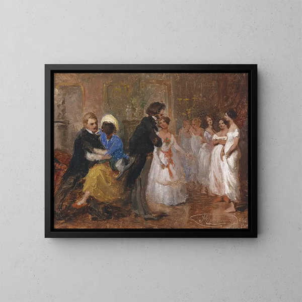 Dames galantes - Alois Schönn — inramlat konstverk på väggen