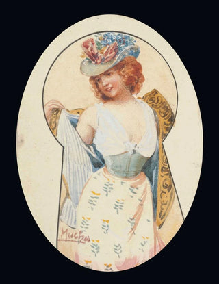 Alphonse Mucha - Through the keyhole.webp