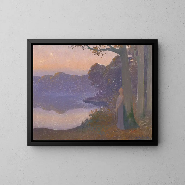La Muse du lac - Alphonse Osbert — inramlat konstverk på väggen
