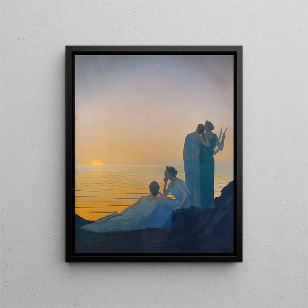 Kväll antik - Alphonse Osbert — inramlat konstverk på väggen