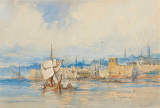 Amadeo Preziosi - Fishing boats on the Sea of Marmara at Kumkapi Istanbul.webp