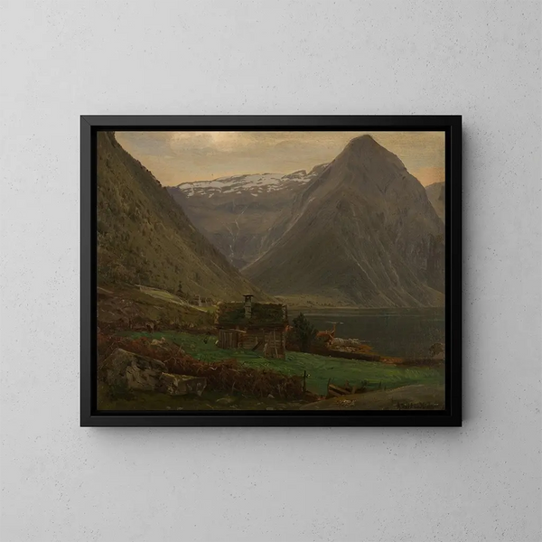 Fjord de Sefjord à Balestrand - Amaldus Nielsen — inramlat konstverk på väggen