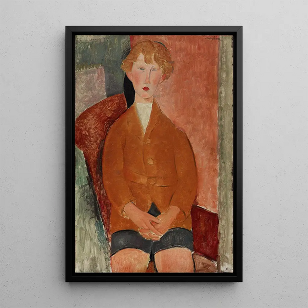 Reproduktion av målningen av pojke i kortbyxor - Amedeo Modigliani