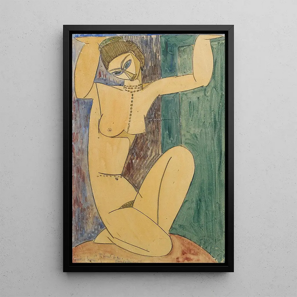 Cariatide - Amedeo Modigliani — inramlat konstverk på väggen