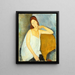 Jeanne Hébuterne - Amedeo Modigliani — inramlat konstverk på väggen