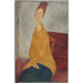 Reproduktion av målningen Jeanne Hébuterne i gul tröja - Amedeo Modigliani