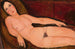 Nu på en divan - Amedeo Modigliani — vy av konstverket