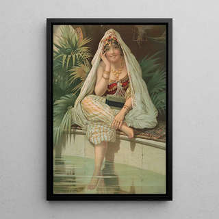 American Lithograph Co - Woman sitting with foot in water next to bar of soap.webp