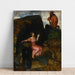 Reproduktion av målningen An der Quelle (Lyssnande Nymf) - Franz von Stuck