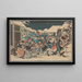 Capture de Moronao dans la neige - Andō Hiroshige — inramlat konstverk på väggen
