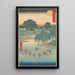 Fujieda - Andō Hiroshige — inramlat konstverk på väggen