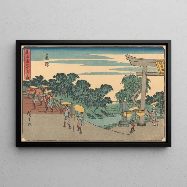 Fujisawa - Andō Hiroshige — inramlat konstverk på väggen