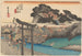 Temple Fujisawa Yugyōji - Andō Hiroshige — vy av konstverket