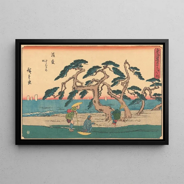 Hamamatsu - Andō Hiroshige — inramlat konstverk på väggen
