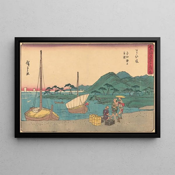 Maisaka - Andō Hiroshige — inramlat konstverk på väggen