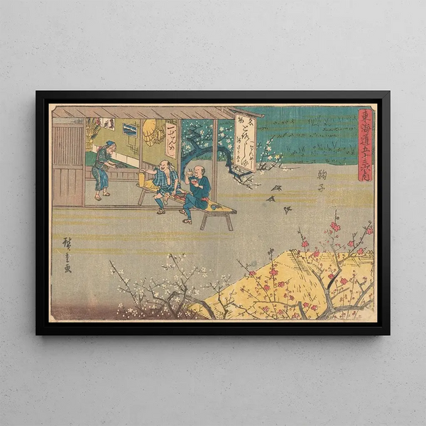 Mariko - Andō Hiroshige — inramlat konstverk på väggen