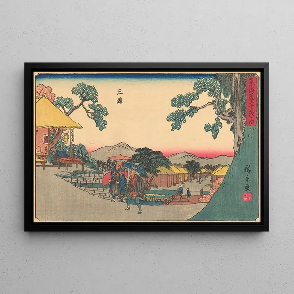Mishima - Andō Hiroshige — inramlat konstverk på väggen