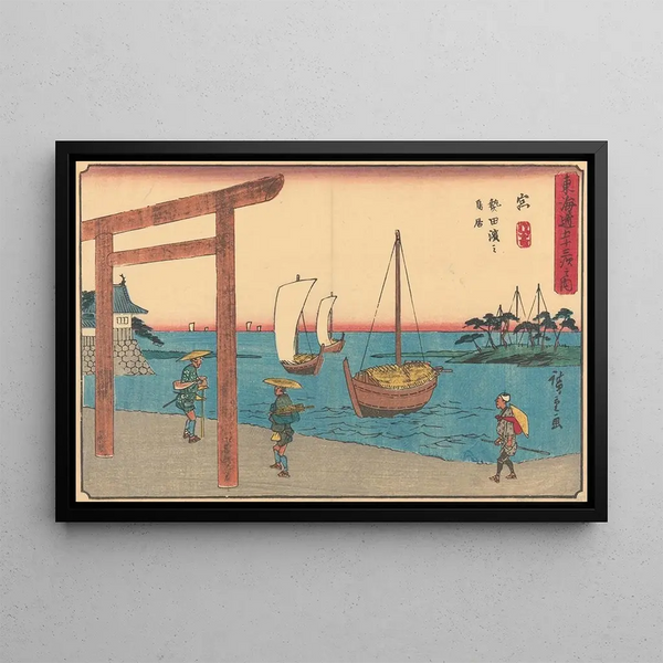 Miya - Andō Hiroshige — inramlat konstverk på väggen