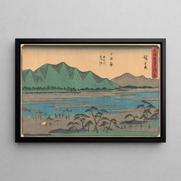 Odawara - Andō Hiroshige — inramlat konstverk på väggen