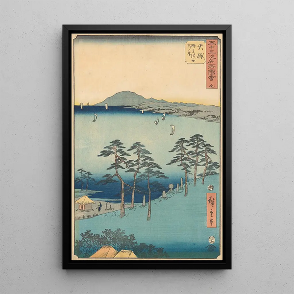 Oiso - Andō Hiroshige — inramlat konstverk på väggen