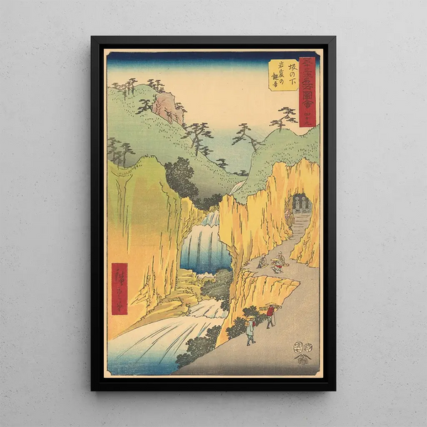 Reproduktion av målningen Sakanoshita - Andō Hiroshige