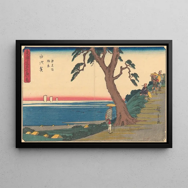 Shirasuka - Andō Hiroshige — inramlat konstverk på väggen
