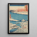 Reproduktion av målningen Snölandskap vid floden Islet - Andō Hiroshige